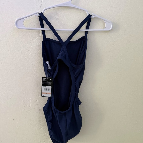 Womens Speedo Navy Blue Lifeguard Swim Suit sz 28 NWT - Picture 4 of 4